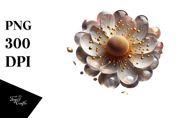 Abstract Glossy Anemone