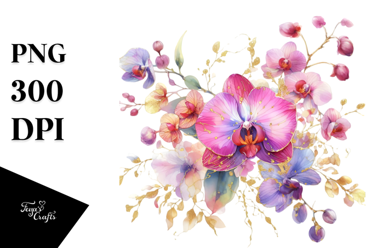 Orchid Clipart Image 6