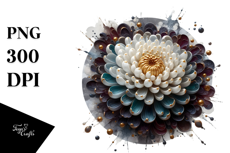 Abstract Glossy Chrysanthemum