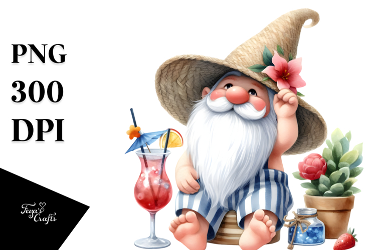 Watercolor Cocktail Clipart Image 7