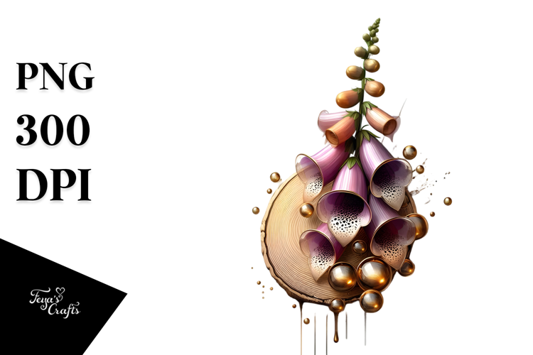 Abstract y Foxglove PNG