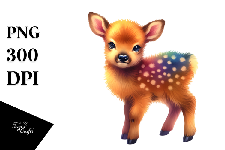 Vibrant Cute Elk PNG