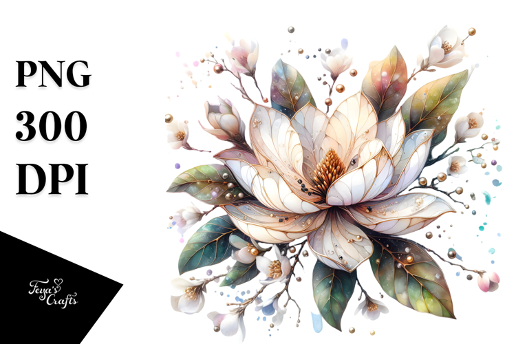 magnolia Made of , Colorful PNG