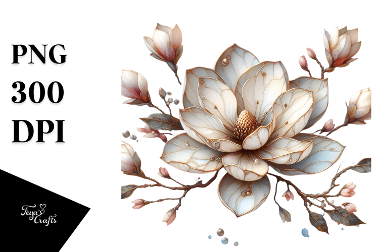 magnolia Made of , Colorful PNG