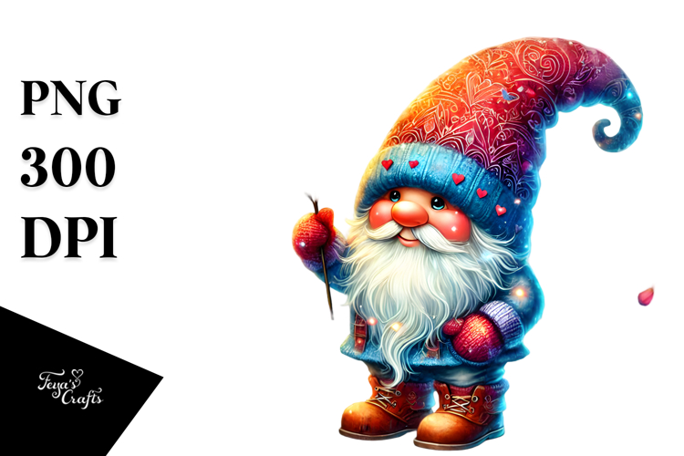 Colorful Valentines Gnome