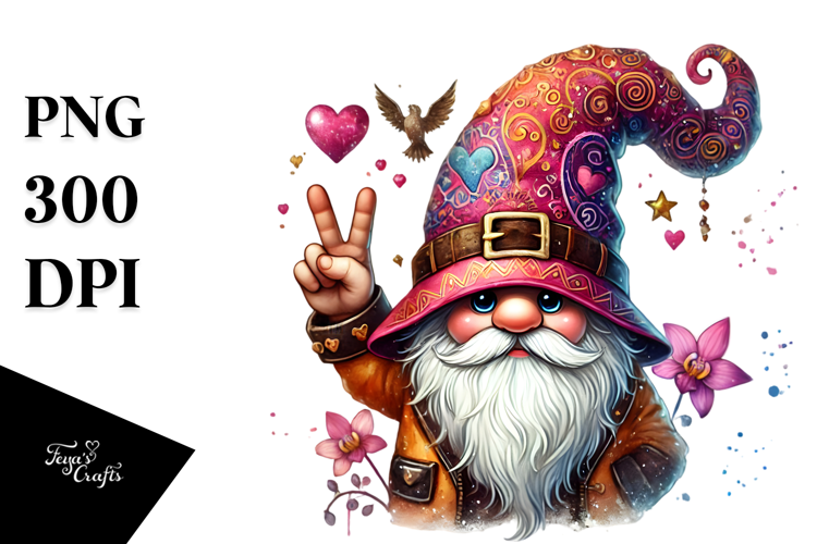 Colorful Valentines Gnome