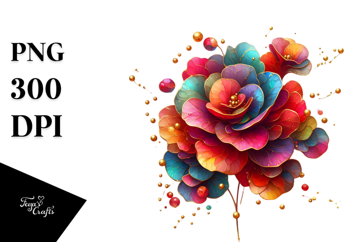 Colorful Shiny Begonia PNG
