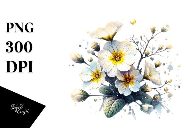 Primrose Watercolor Splash PNG