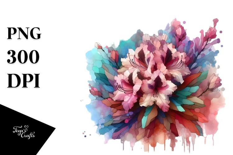 Wooden Small Stained Rhododendron PNG