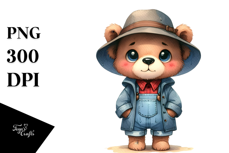 Expressive Big Teeth Caricature-Like Baby Bear