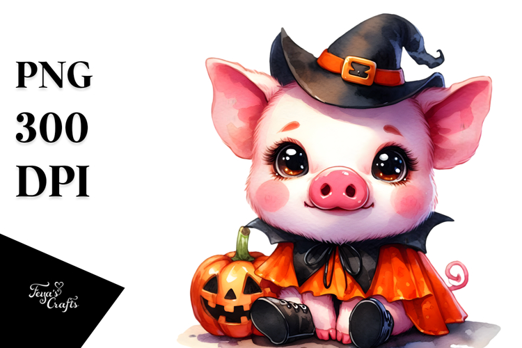 Style Halloween Pig PNG