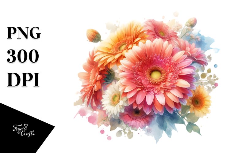 Vibrant Gerbera Watercolor
