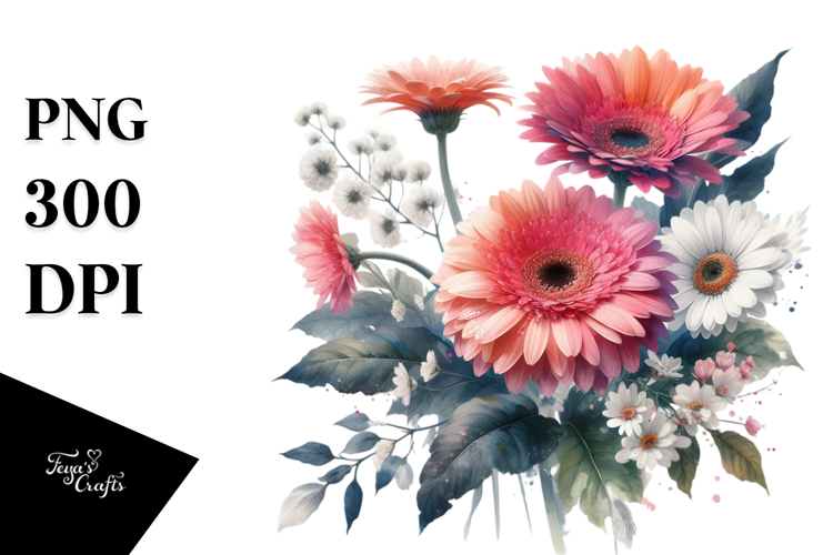 Vibrant Gerbera Watercolor