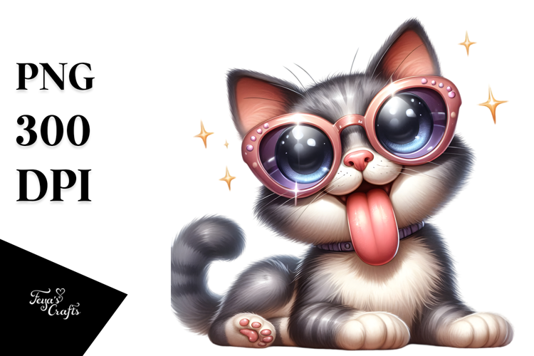 Sassy Cat with Sunglasses