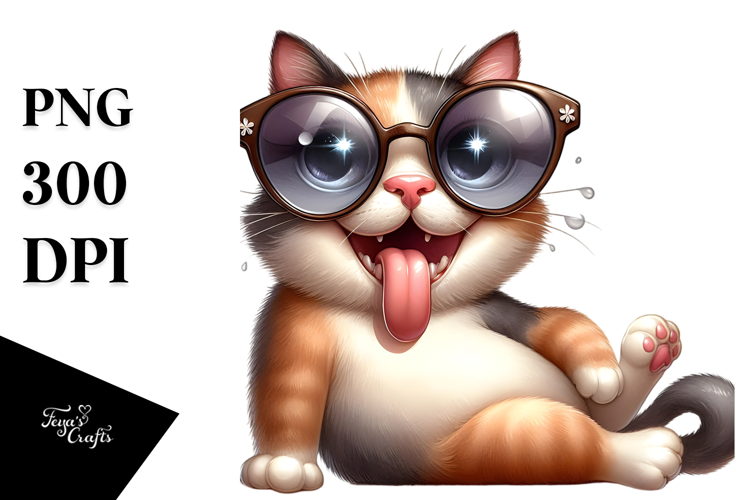 Sassy Cat with Sunglasses