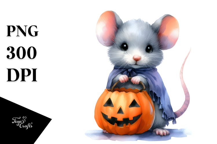 Simple Watercolor Halloween Mouse, 20 oz Tumbler