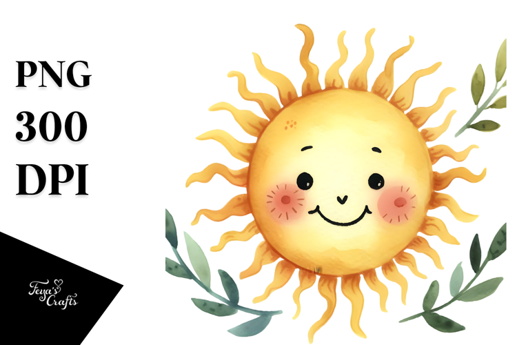 Smiling Whimsical Sun, Transparent PNG