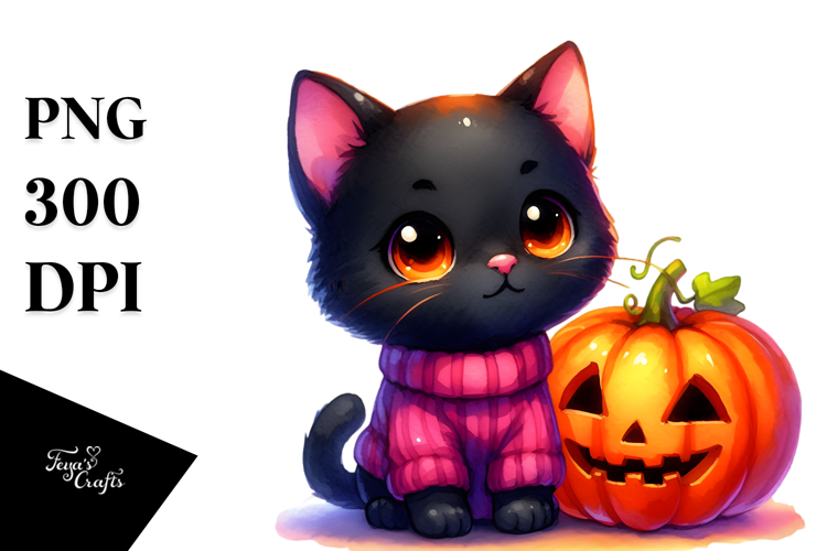 Watercolor Pumpkin Clipart Image 6