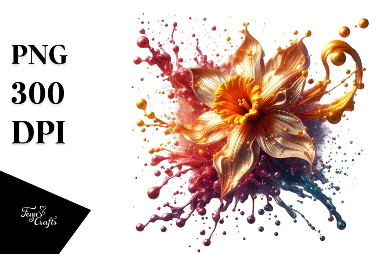 Abstract Shiny Narcissus PNG