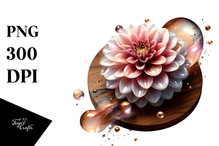 Glossy Dahlia PNG