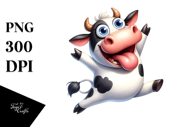 Funny Cow Jumping