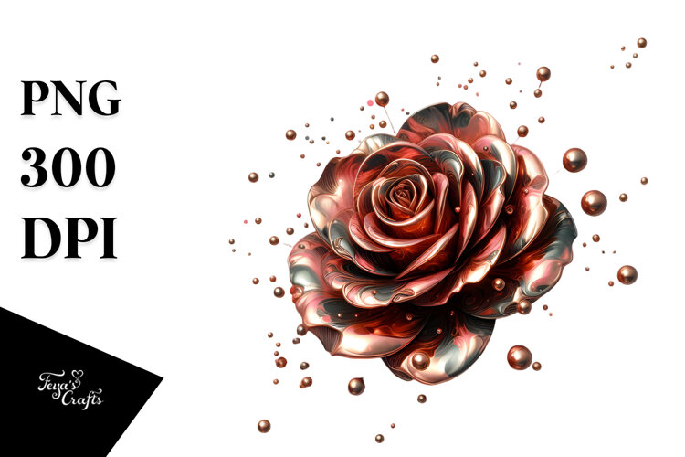 Cherry Blossom Abstract with Metallic Details, Transparent example image 1