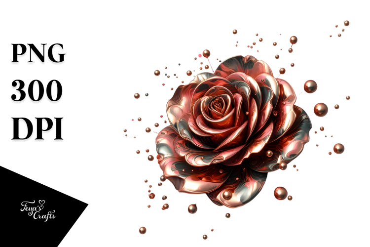 Cherry Blossom Abstract with Metallic Details, Transparent