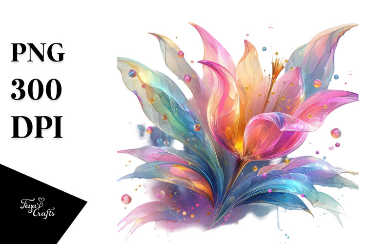 Vibrant Pastel Tulip, Transparent PNG example image 1