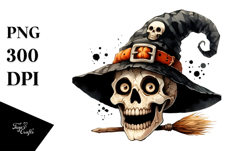 Simple Funny Halloween Skull PNG