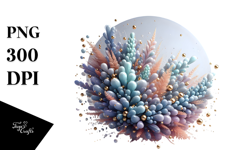 Abstract Heather Watercolor Splash PNG