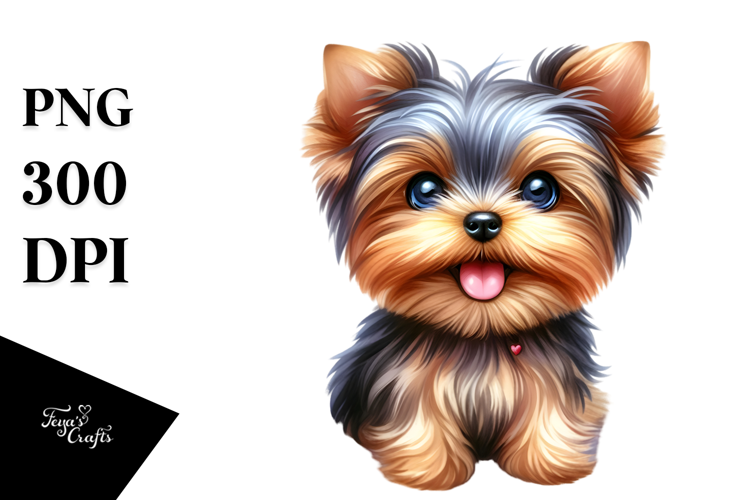 Happy Yorkshire Terrier PNG