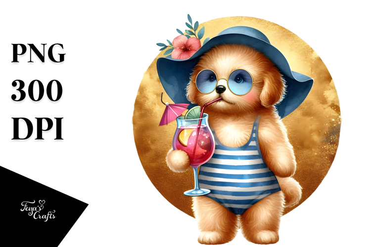 Watercolor Cocktail Clipart Image 7