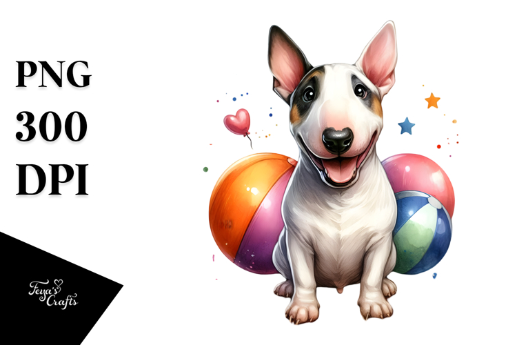 Happy Bull Terrier Cute PNG