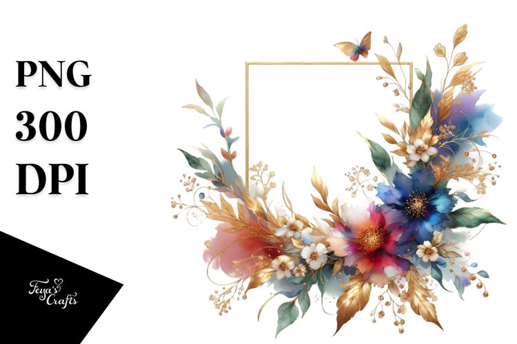 Abstract Watercolor Vibrant Dasy | Sublimation | Clipart