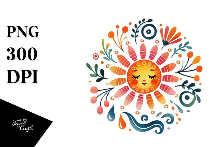 Colorful Whimsical Sun PNG