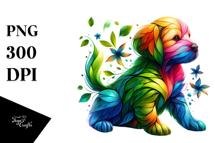 Vibrant Watercolor Puppy Tumbler