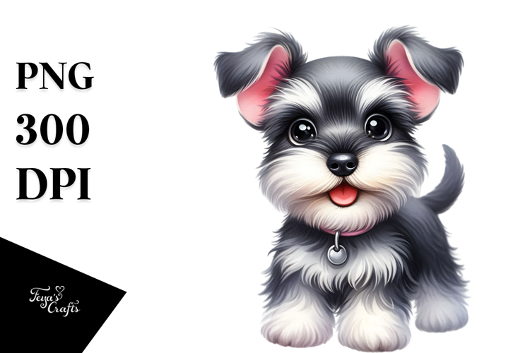 Happy Miniature Schnauzer PNG