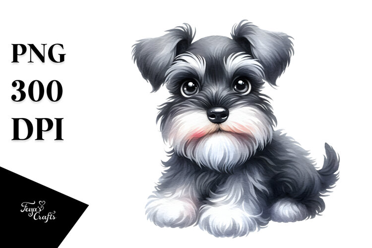 Happy Miniature Schnauzer PNG example image 1