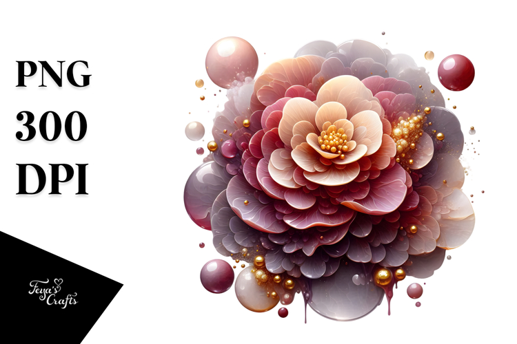 Glossy Begonia Abstract PNG