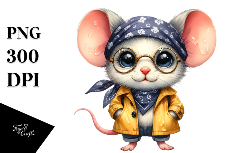 Baby Mouse Bandana Fancy es | Watercolor