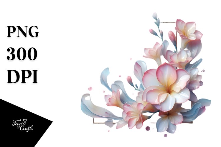 Abstract Pastel Freesia PNG example image 1