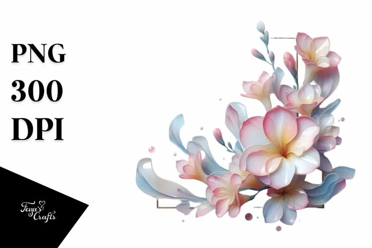 Abstract Pastel Freesia PNG
