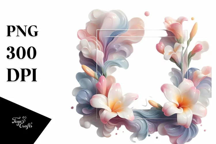 Abstract Pastel Freesia PNG