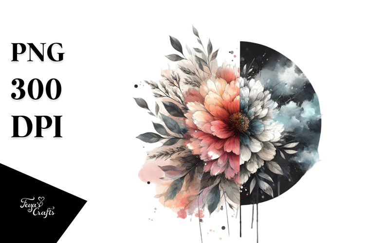 Grungy Flower PNG