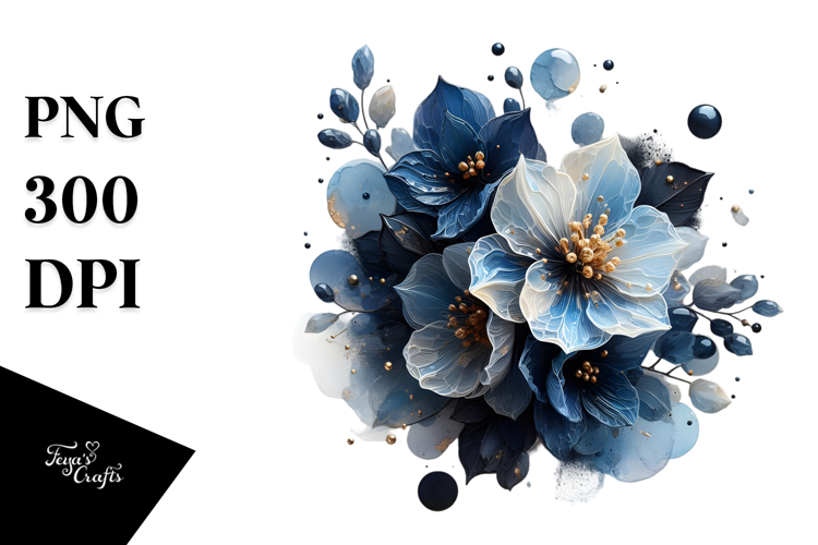 Abstract Delphinium PNG