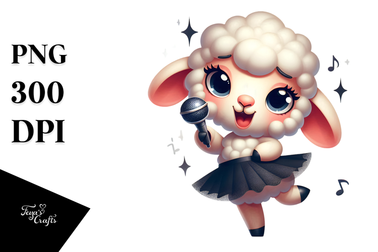 Silly Lamb with Dramatic Sass PNG