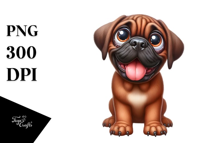 Watercolor Mastiff | Sublimation | Clipart