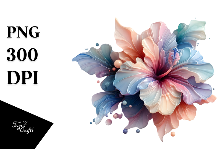Glossy Hibiscus PNG