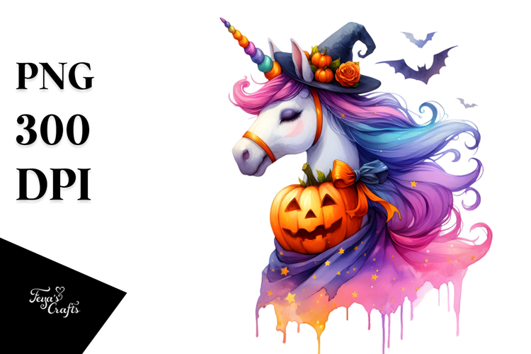 Simple Watercolor Halloween Unicorn, 20 oz Tumbler
