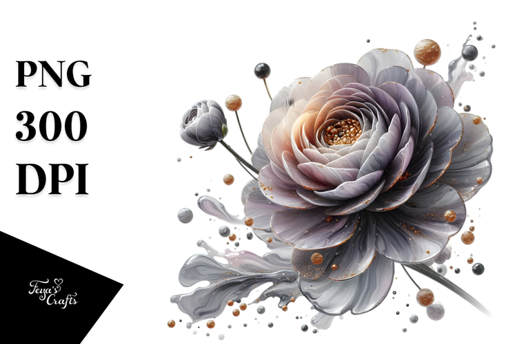Glossy Ranunculus with Golden Insertions